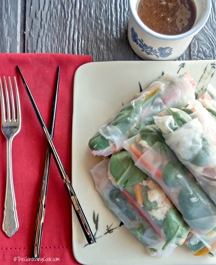 albacore tuna rice paper spring rolls