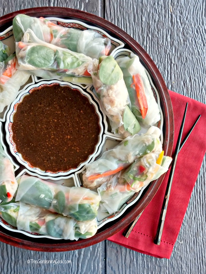 Albacore tuna rice paper spring rolls make the perfect party appetizer