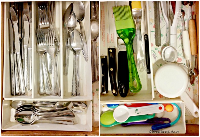 Store often used items in the drawers on the right side of the stove.