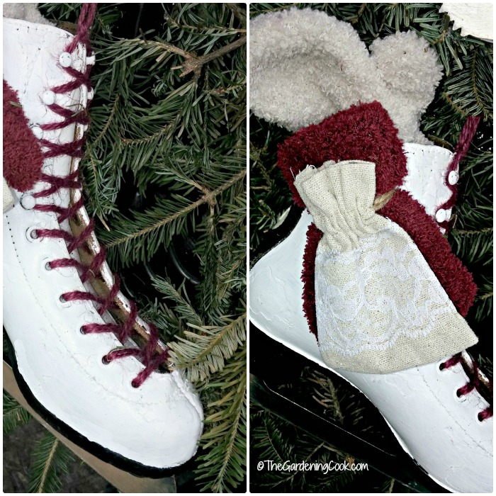 mitten and lace bag details