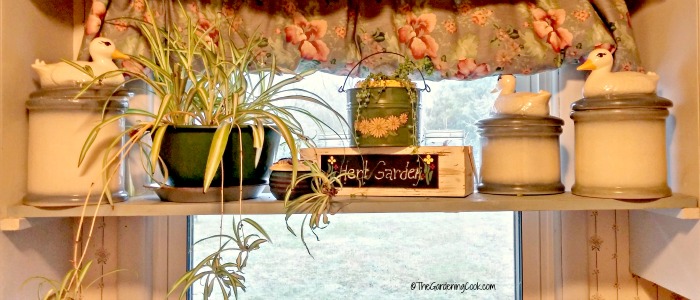 Add a shelf above your sink for some extra storage space.