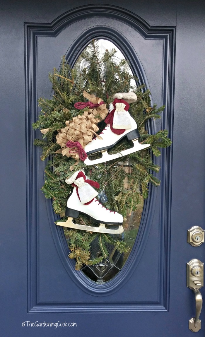 Winter door swag makeover