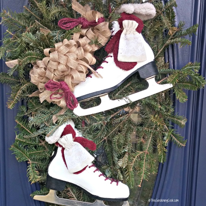 Winter Door Swag Makeover