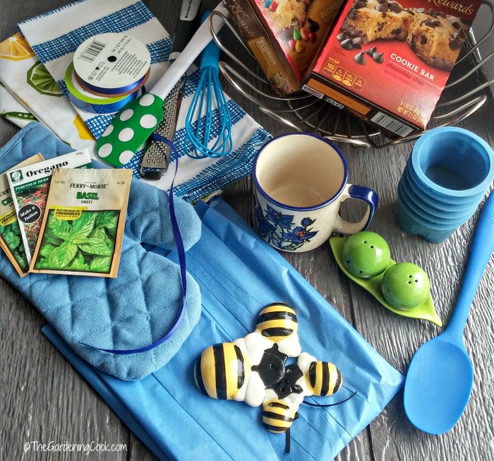 Supplies for the kitchen gift basket