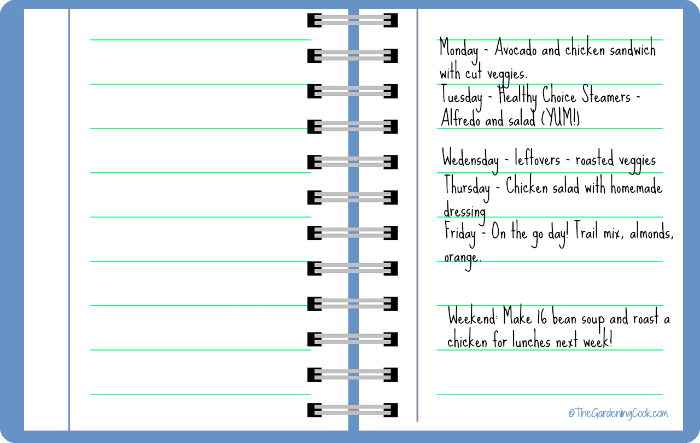 Plan meals ahead to stay on track