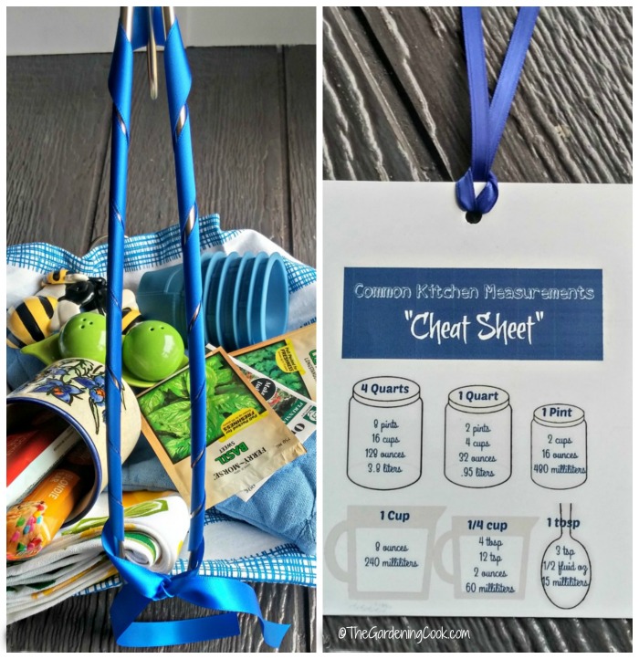 Ribbons cover the banana holder and hold the gift card