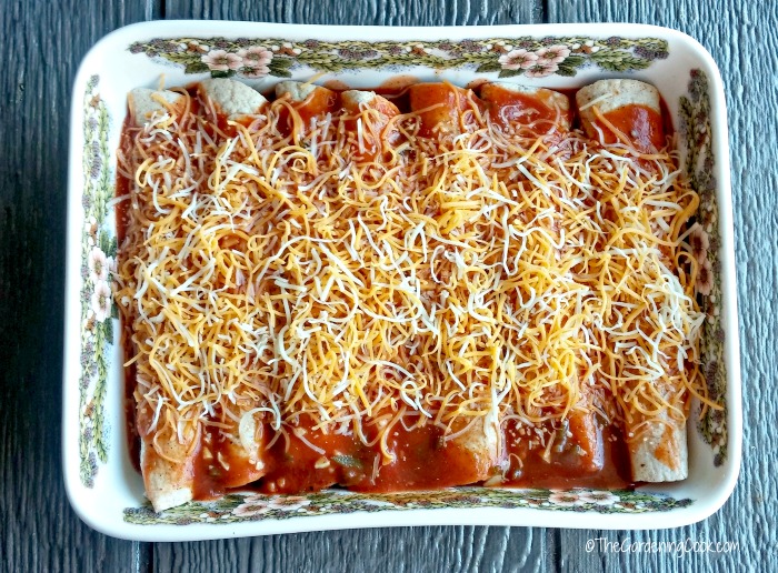 skinny ground turkey enchiladas ready to cook