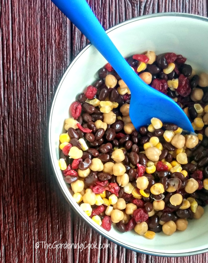 Mediterranean bean & chickpea salad.