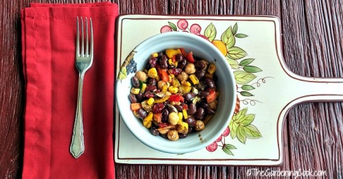Mediterranean bean & chick pea salad.