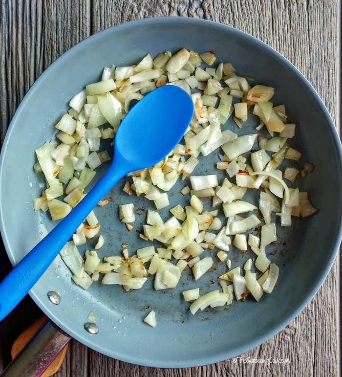 cook the onions until they are translucent