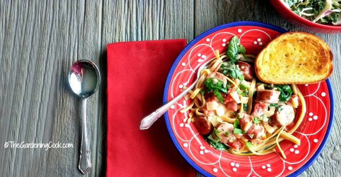  spinach sausage fettuccine recipe