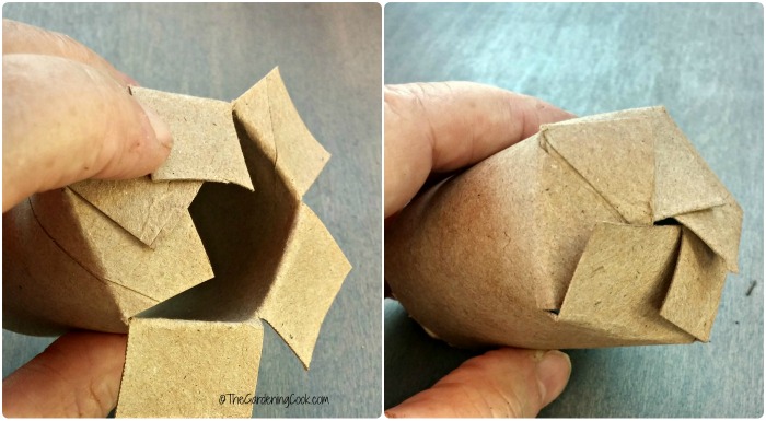 Make slits and fold under