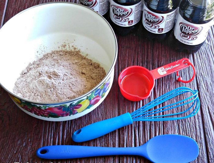 Floer, with water, egg white, Diet Dr Pepper bottles, and silicone tools