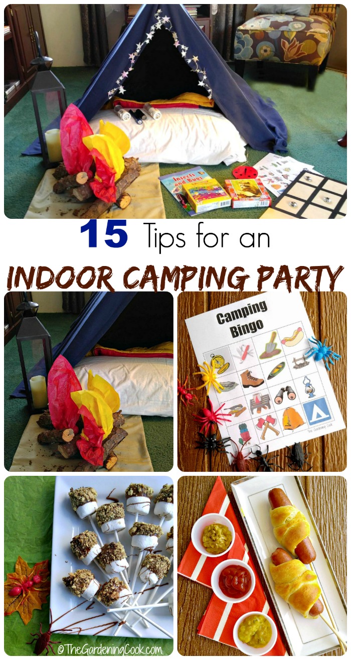 These 15 tips for an indoor camping party will have your children squealing with glee.