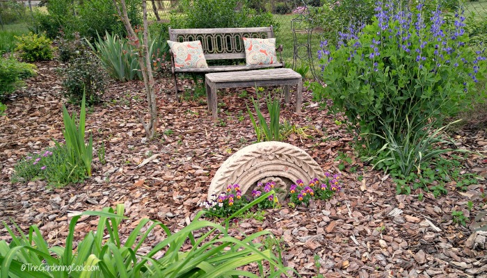 Back yard garden setting