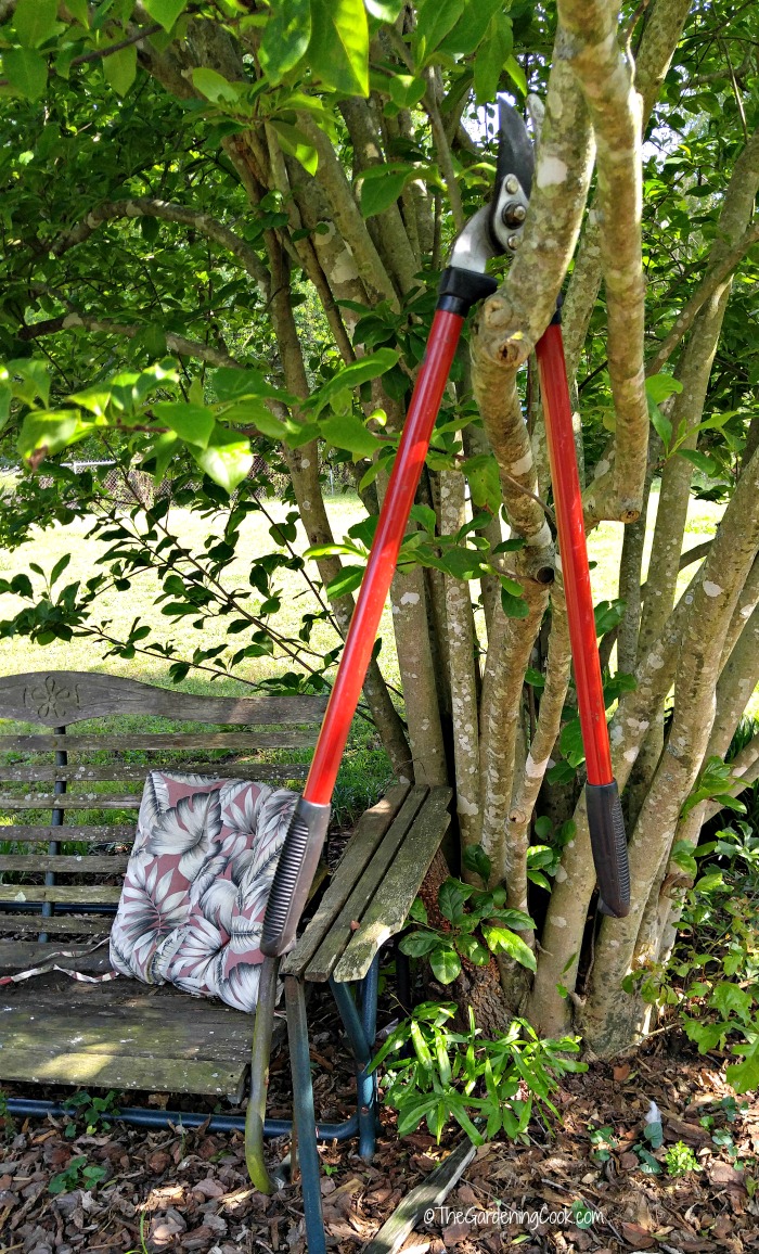 Use longer tools for overhead trimming tasks.