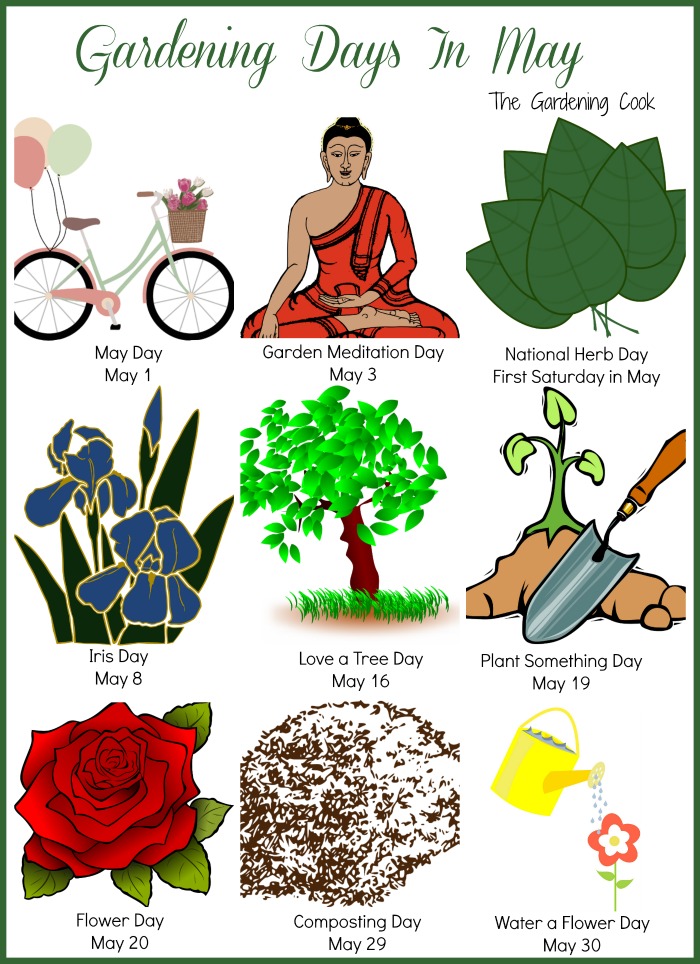 There are many gardening days in May. Each is devoted to a different gardening task. Find out more at thegardeningcook.com PlantSomething MrsMeyersInspires AD