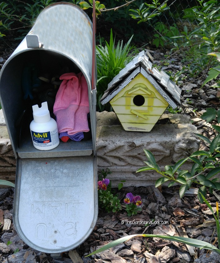 Keep gardening tools nearby to save on trips back and forth.