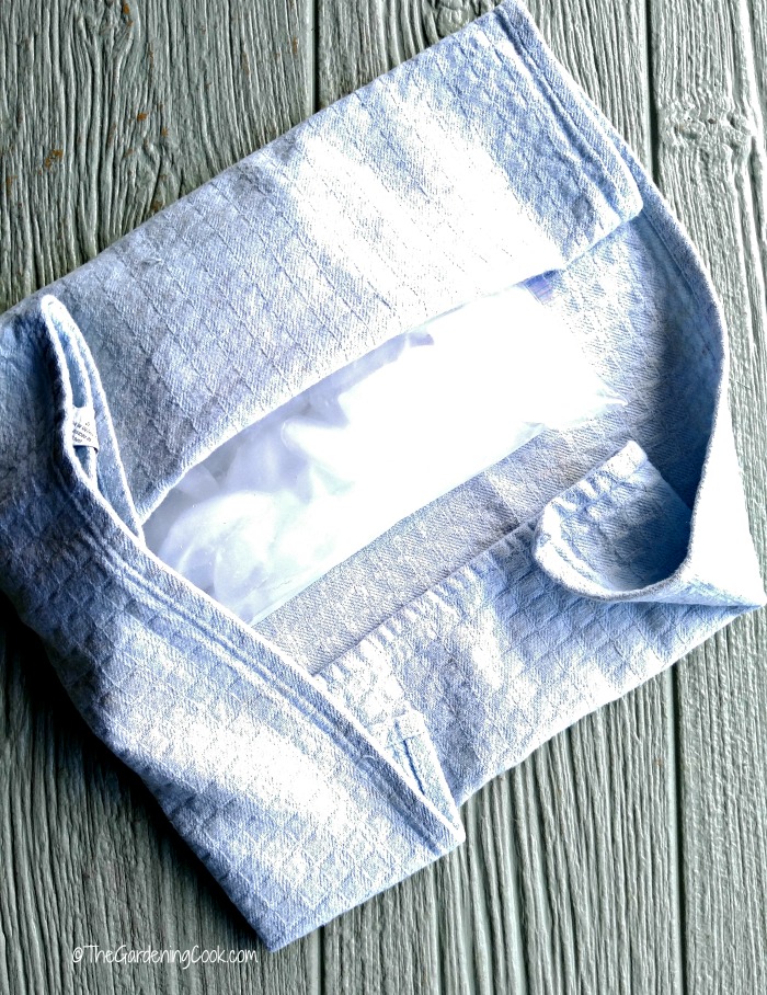 Use a home made ice pack to ease inflammation.