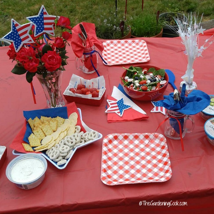 Patriotic Table Decor – Red White Blue Party Decorations