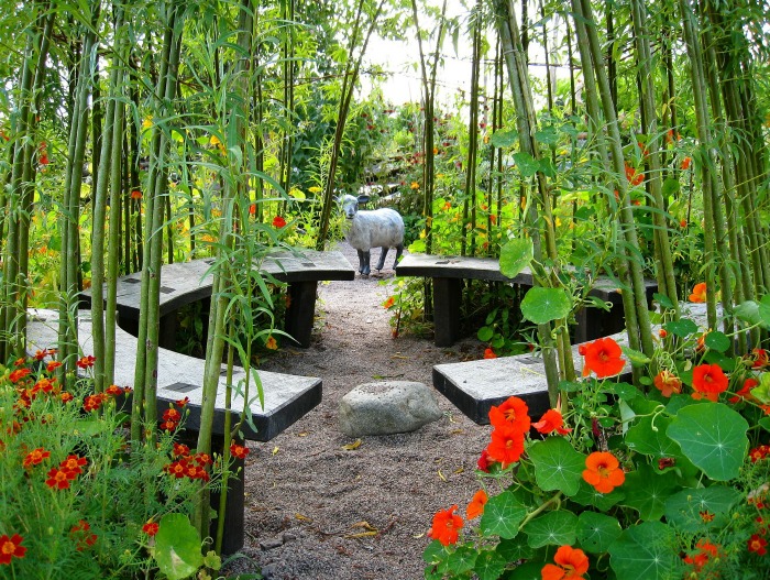 Zen garden benches