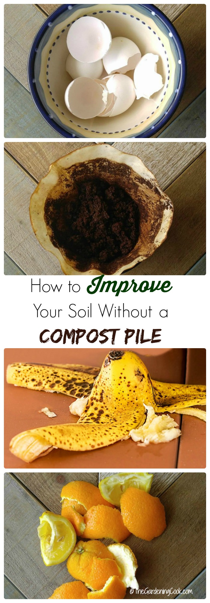 You do not need a compost pile to get great garden soil. Trench composting with kitchen scraps is an easy to use technique that all small gardeners can use. thegardeningcook.com