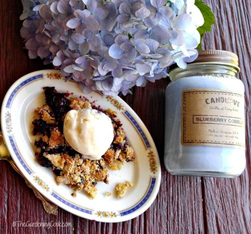 This blueberry cobbler is the perfect summer time dessert. Candlove makes a blueberry cobbler candle too!