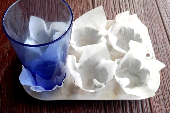 parchment paper muffin liners use Parchment paper to make muffin tin liners when you run out of them.