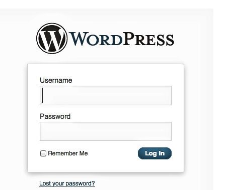 Word press log in
