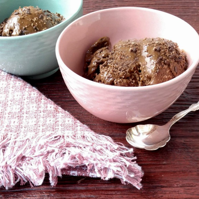 Double dark chocolate ice cream