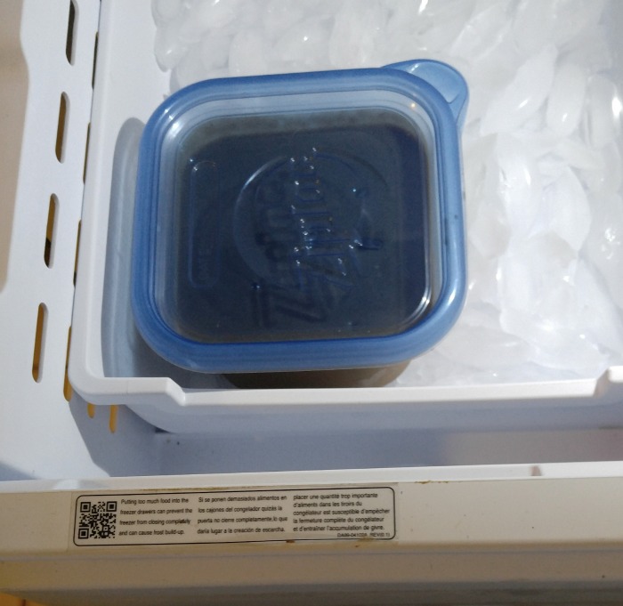 freezing the ice cream