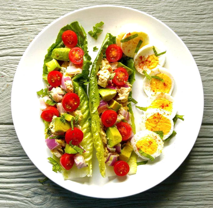 These tuna lettuce wraps make a great low carb meal