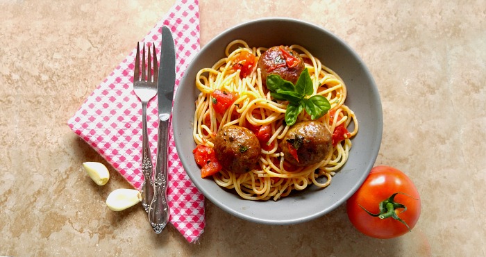 Abruzzese Meatballs in a home made buttery tomato sauce