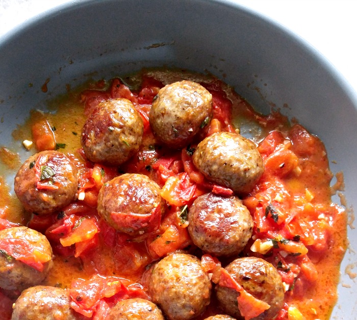 add the meatballs to the sauce
