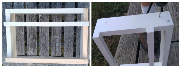 Front sections will hold the cutting boards in place and all that is needed is a fresh coat of paint