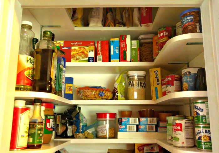 close up of pantry interior