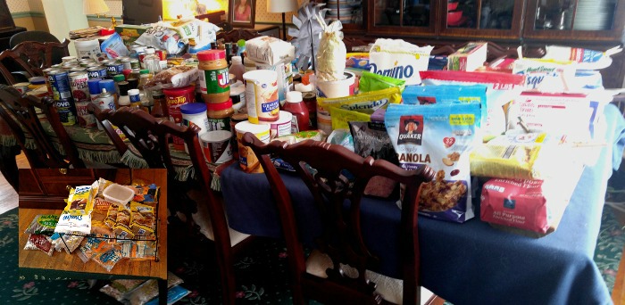 Pantry supplies ended up on my dining room table