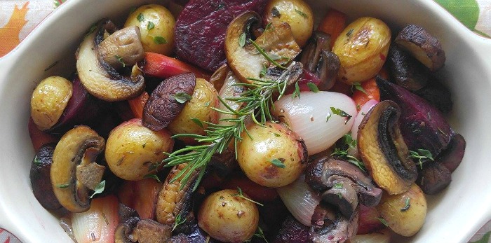 Look what goes into this roasted root vegetable medley