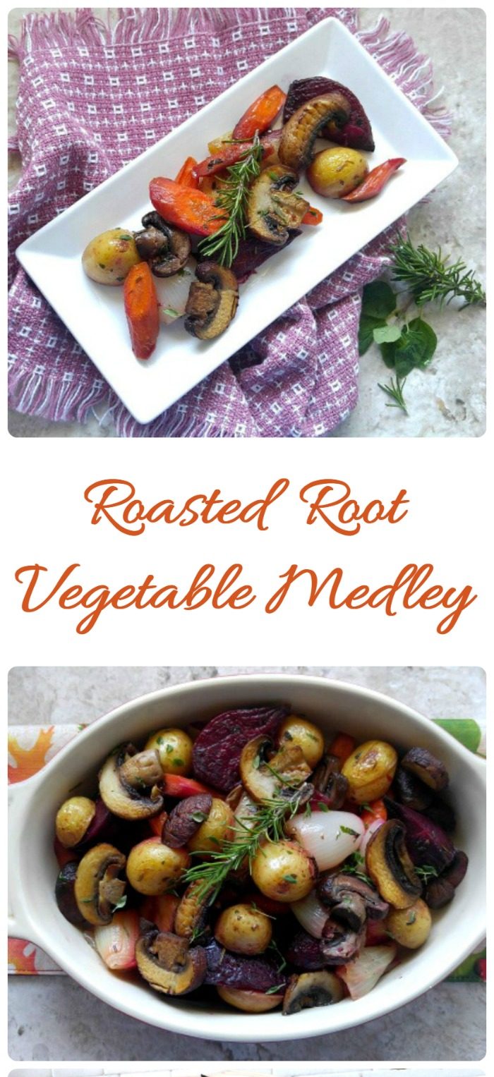This Roasted root vegetable medley is a perfect fall side dish.