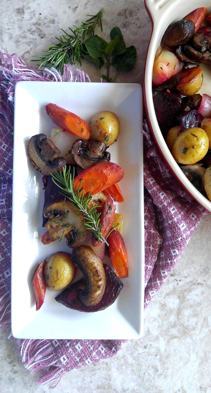 This Roasted root vegetable medley is a perfect fall side dish