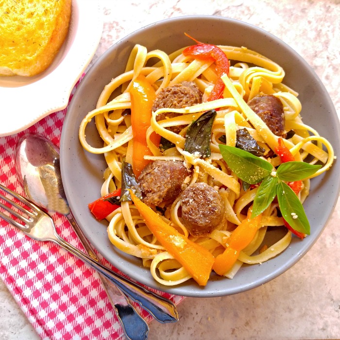 Sausage Garlic Parmesan Pasta – A Delicious 30 Minute Meal