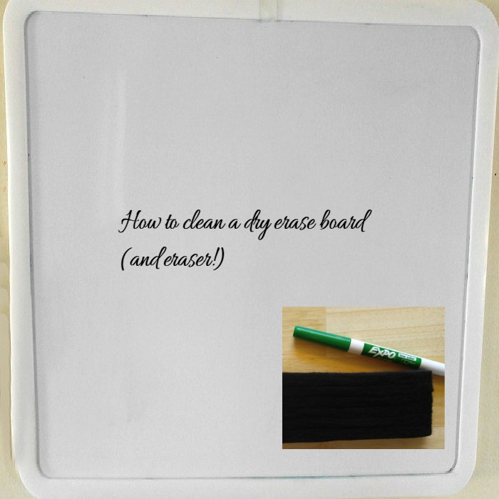 Cleaning a Dry Erase Board and Eraser