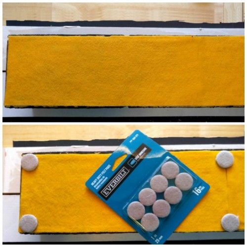 Add felt and felt pads to the bottom of the Thanksgiving Centerpiece to protect the furniture.