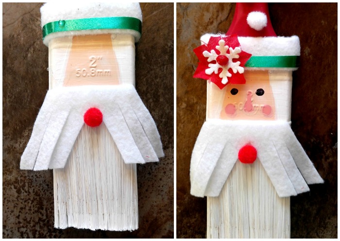 Finish the hat with a snowflake and bell and add whiskers and a red nose.