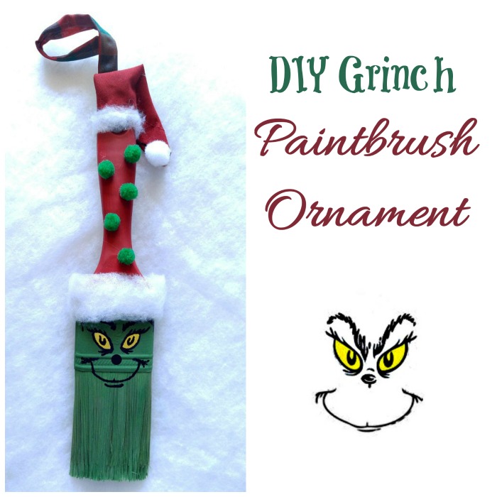 Grinch Paintbrush Ornament – DIY Christmas Project with Paintbrushes