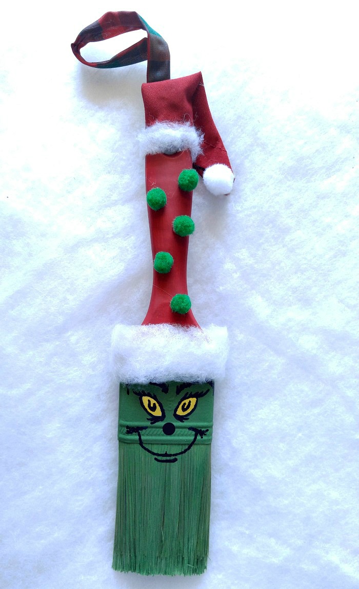 This adorable Grinch Paintbrush Ornament will be a family favorite for years to come. It is easy to make with my step by step tutorial.