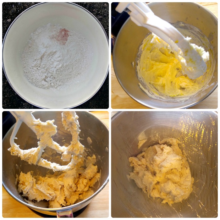 Make the batter for the lemon snowball cookies and then chill for 30 minutes.