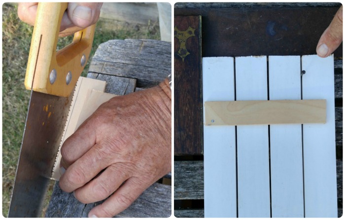 Cut back braces and measure to space correctly