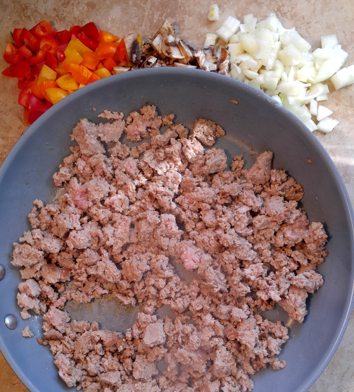 Brown the ground turkey