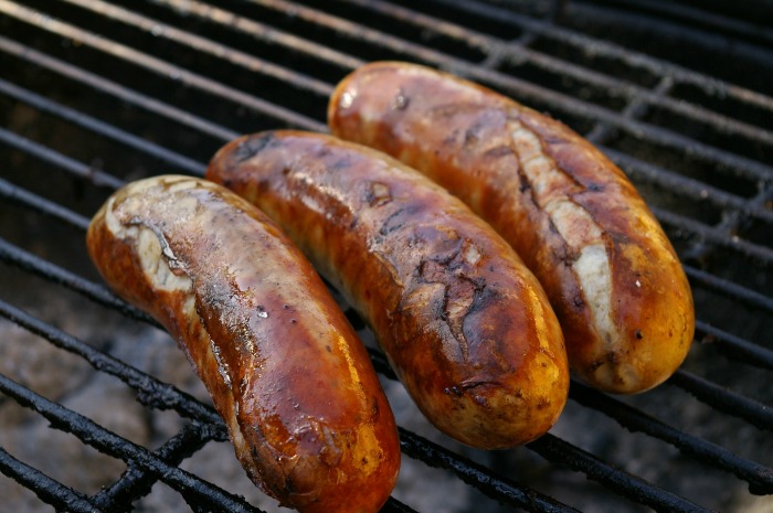 Thinly slice sausages for a nice addition to an antipasto platter